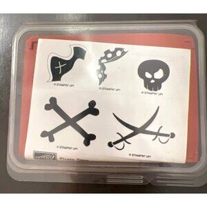 Retired & Rare Pirate Time Rubber Stamp Set by Stampin Up! MINI NEW